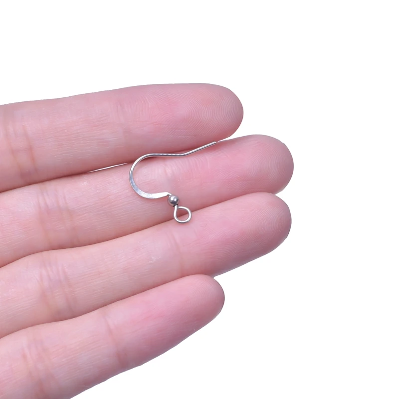 50 Pcs/Lot Wholesale Earrings Jewelry Materials Stainless Steel Hook Hoops Hooks For Women Men Accessories DIY Earring Component