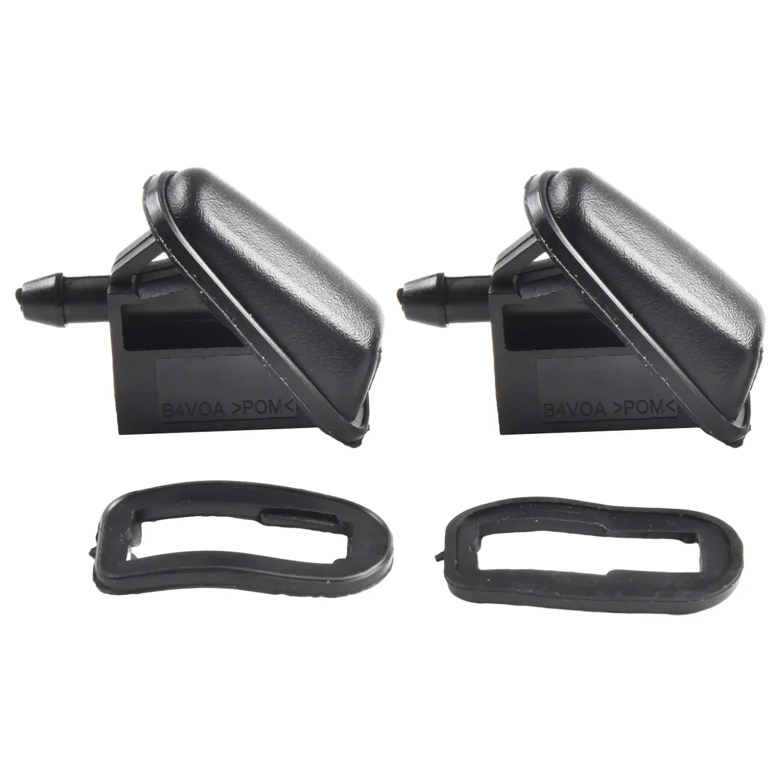 2pcs Black Car Front Windshield Washer Nozzles ABS Plastic Jets Suitable For Ford Focus MK-2 2004-2011 #BM5117666AA/ BM5117666AB