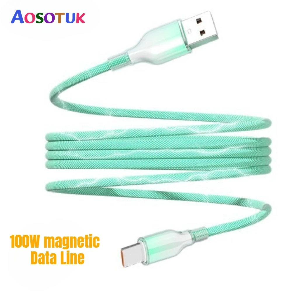 cabo-de-dados-magnetico-usb-a-para-tipo-c-de-carregamento-rapido-100w-5a-para-celulares-android-samsung-s24-s25-xiaomi-14-huawei-p40-oppo