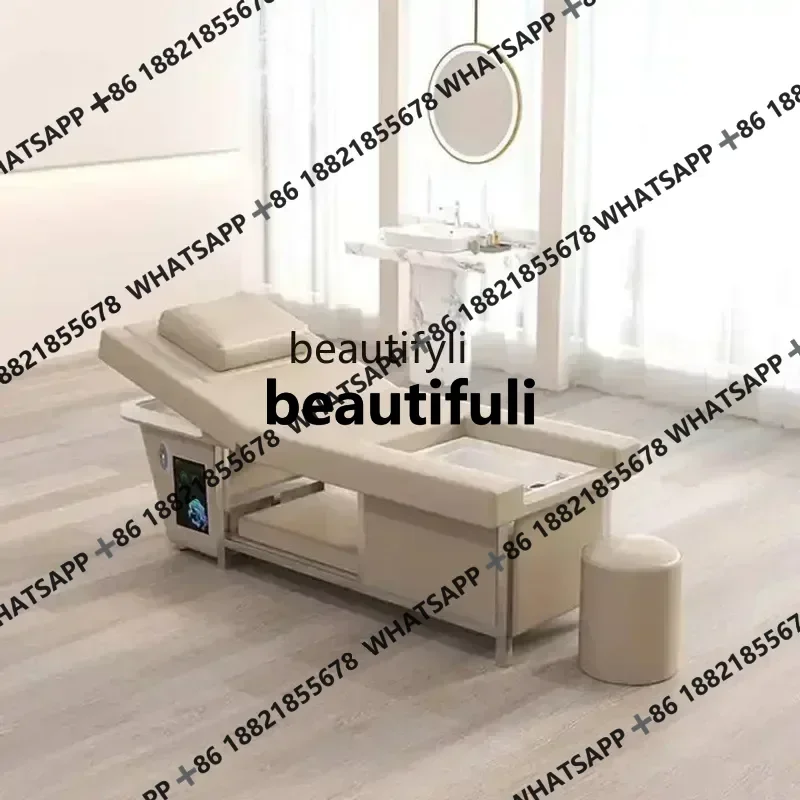 xxqElectric Lifting Massage Massage Bed Spa Beauty Salon Head Massage Foot Bath Integrated Bed Water Circulation Fumigation