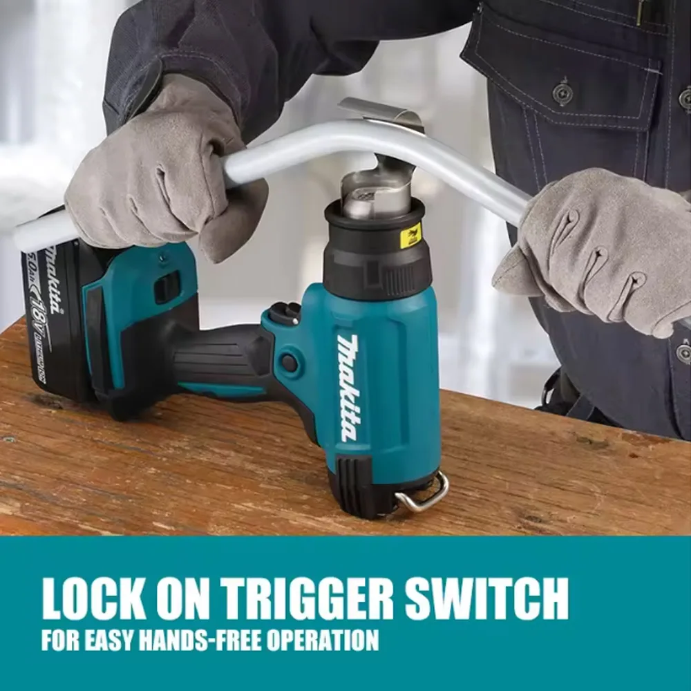 ماكيتا DHG181 مسدس هواء ساخن قابل لإعادة الشحن 18 فولت بطارية ليثيوم لاسلكية طبقة صغيرة طلاء لحام بندقية فيلم يتقلص الحرارة مسدس الخبز f #2