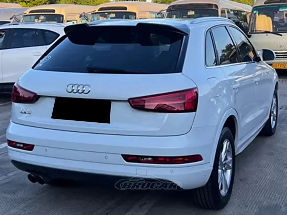 Per il 2013 14 15 16 17 2018 Audi Q3 Hatchback ABT Stile Plastica ABS di alta qualità Non verniciato Spoiler sul tetto Tronco Boot Ala Spoiler