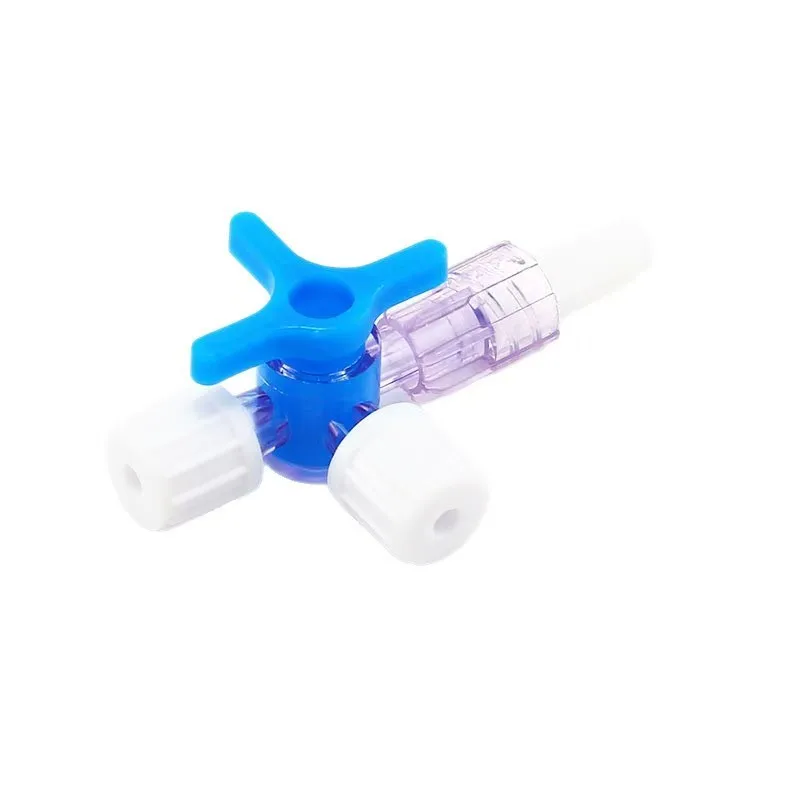 Sterile Pet Medical Three-Way Pipe Joint Plugs with Luer Lock Valves - 10/30/50 Pack Hospital Three-Way Plugs for Medical Equipm
