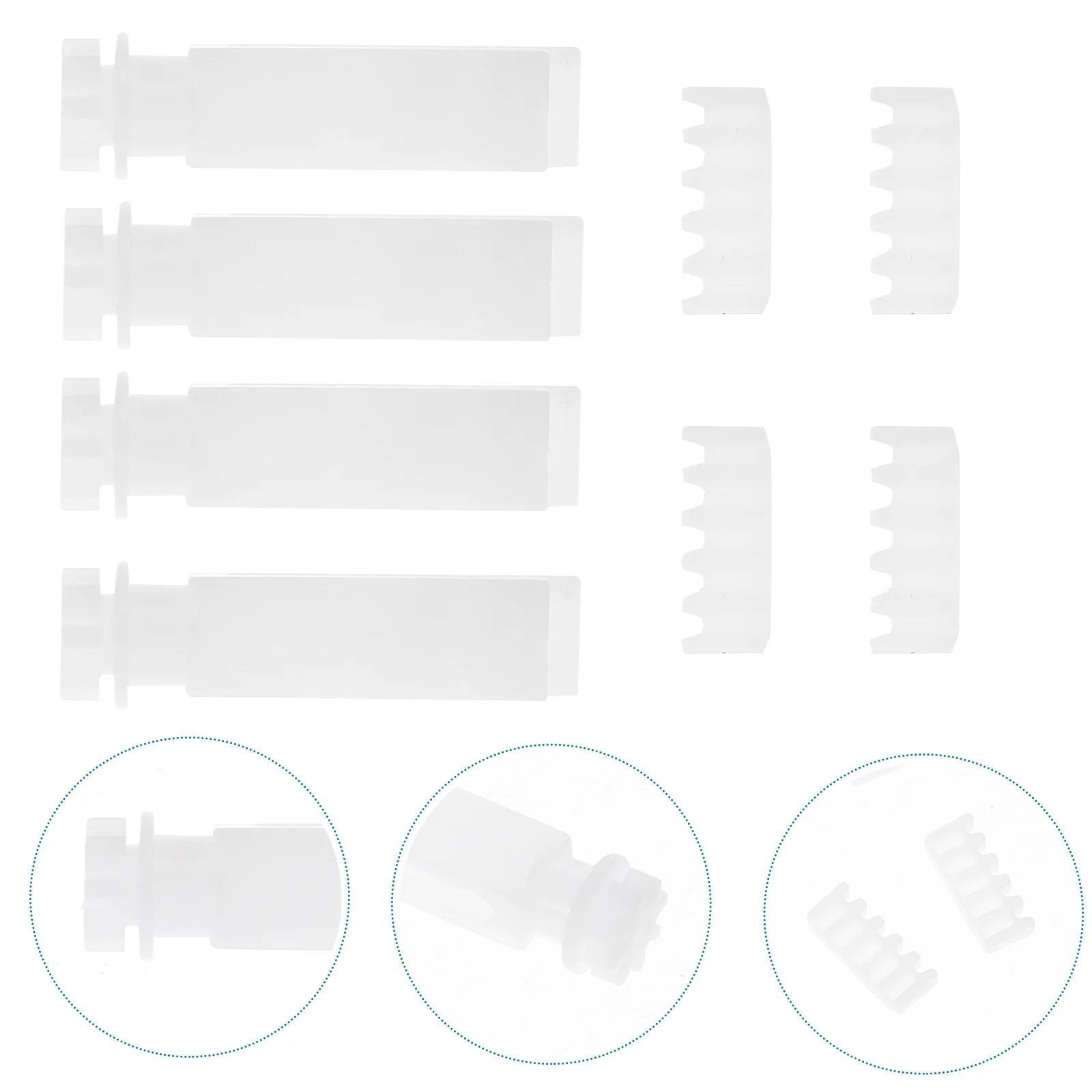 

6Sets Vertical Blind Stem Replacement PVC Repair Stem Kit No Drilling Required Repairing Blinds Carrier Parts