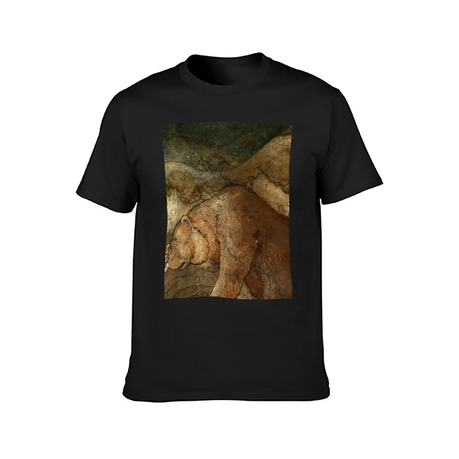 “She Kissed the Bear” by John Bauer T-Shirt blanks quick drying customizeds shirts graphic tees mens white t shirts