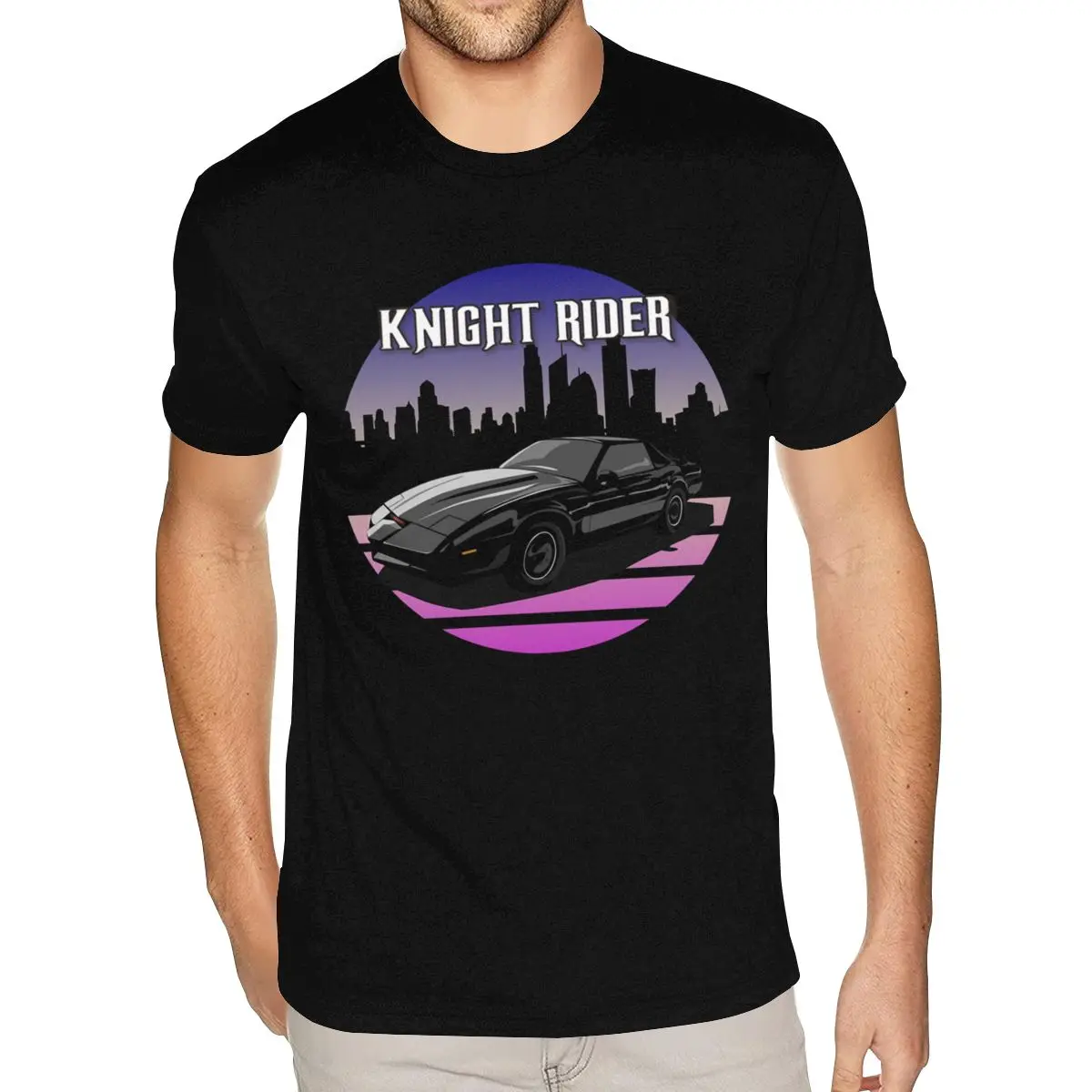 Music Knight Rider Ritterreiter KITT Graphic T-shirts Tee Shirts For Man XXXL Black T Shirt