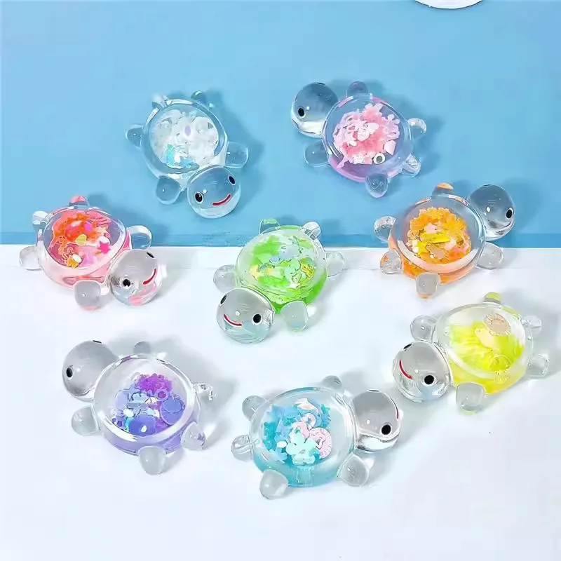 10-50pcs 2025Party Favors Mini Luminous Transparent Turtle Cute Cream Glue Accessories Student Party Desktop Decoration Toys image 6