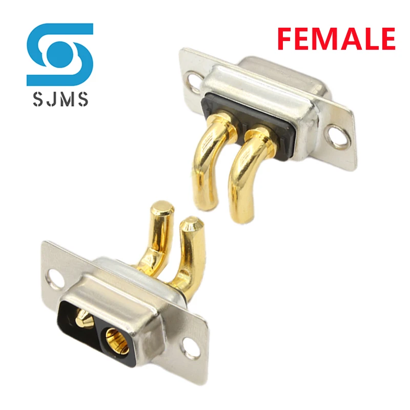 1PCS DB2 2V2 30A Male Female High Current Connector right angle D-SUB Adapter PCB Solder Type 2 Pin Plug Jack High Power image 3