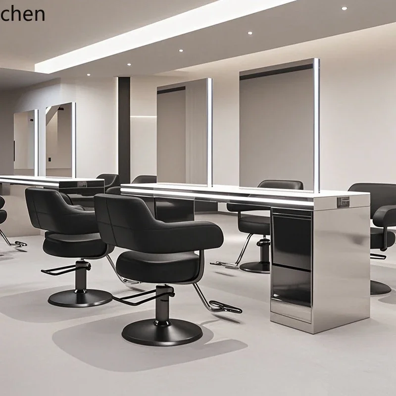 DSA barber shop mirror hair perm and dye table fashion hair cut mirror table double-sided four-sided