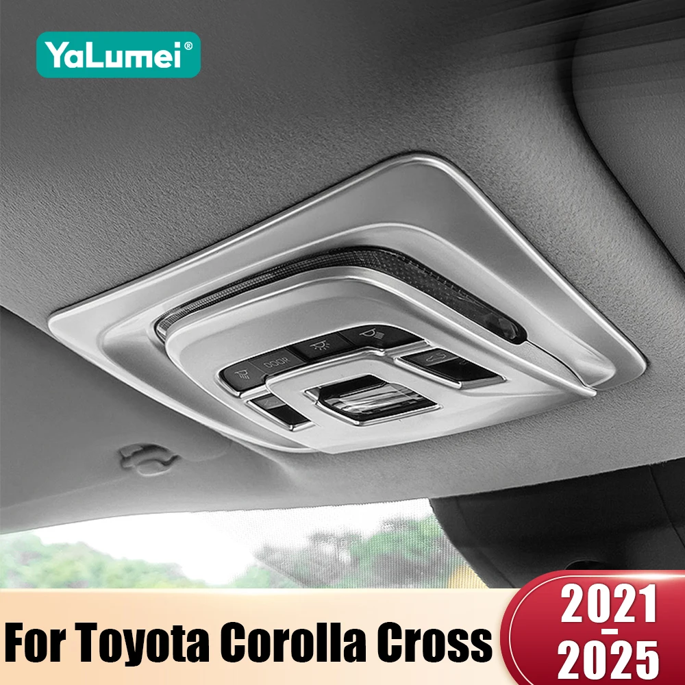 

For Toyota Corolla Cross XG10 2021 2022 2023 2024 2025 Hybrid ABS Car Front Reading Lamp Light Trim Cover Stickers Accessorie