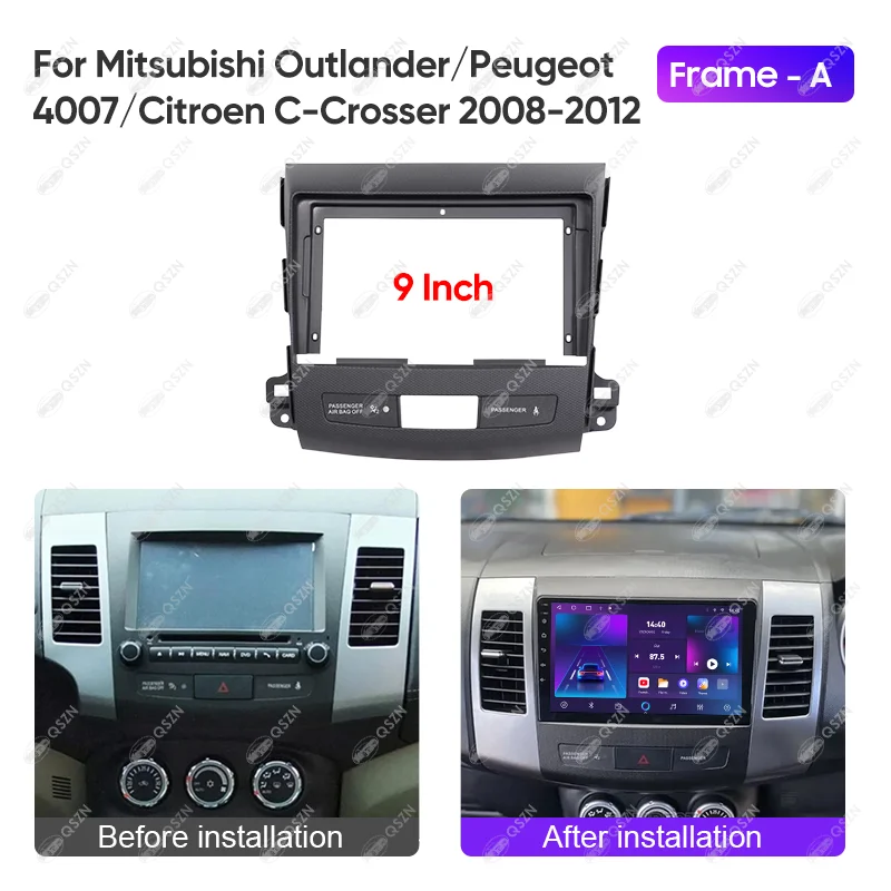 For Mitsubishi 2008-2012 Outlander/Peugeot 4007/Citroen C-Crosser Car Radio Fascia Frame Multimedia Navigation Harness Cable