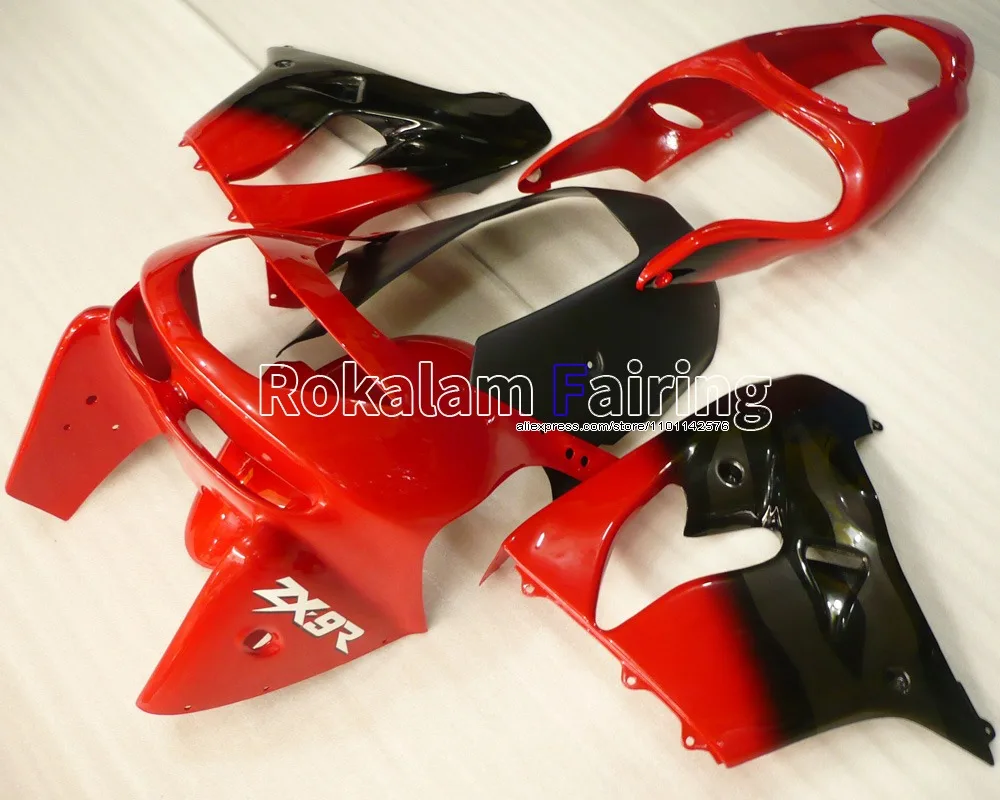 

Body Kit For Kawasaki Ninja ZX9R 1998-1999 ZX 9R 98-99 ZX-9R 98 99 Red Black Parts Motorcycle Fairing Kit (Injection Molding)