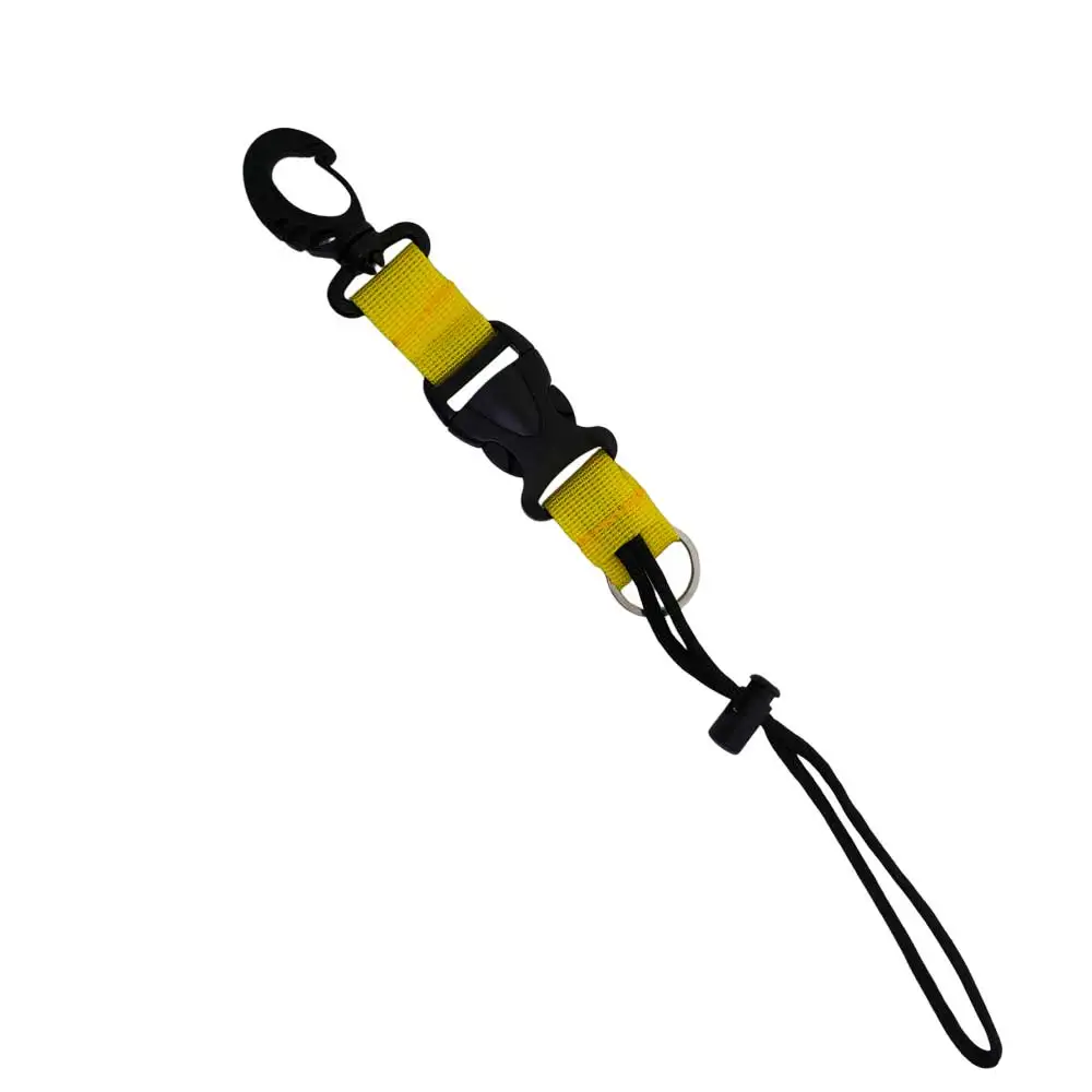 Diving Safety Connection Loop with Quick Release Buckle and Marine Grade O-Ring Dive Gear Connector for Flashlight Camera