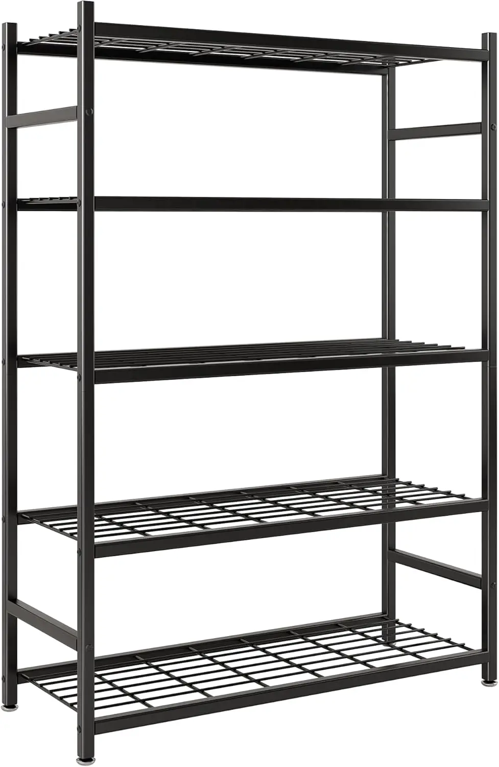 

5-Tier Metal Shelving Unit, 36.4" x 11.8" x 68.3", Heavy Duty Storage Shelves for Garage, Kitchen, Pantry, Black