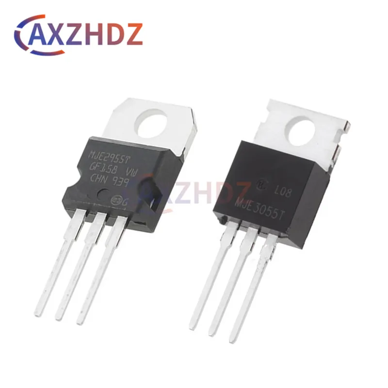 10PCS TO-220 MJE3055T MJE2955T MJE3055 MJE2955 2n3055 10A 60V 75W NPN PNP DIP Complementary Silicon Power Transistors
