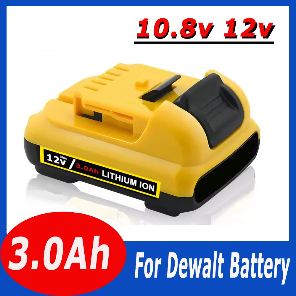 Replacement for Dewalt DCB120 Lithium-ion Batteries 12V 3Ah Battery DCB123 DCB125 DCB124 DCB122 DCD710 Power Tools Battery