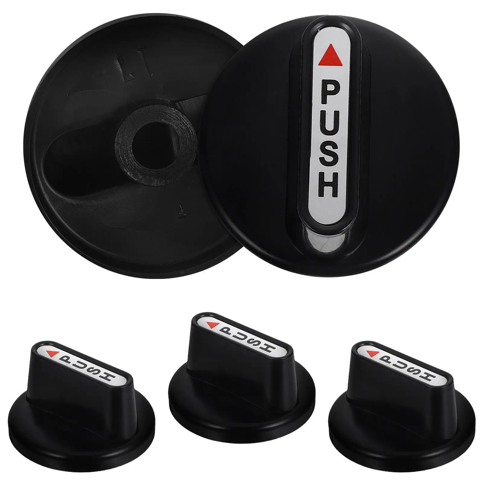 

5pcs Gas Stove Switch Knob Universal Control Replacement Plastic High Temp Resistance Smooth Operation Safety Features Wide