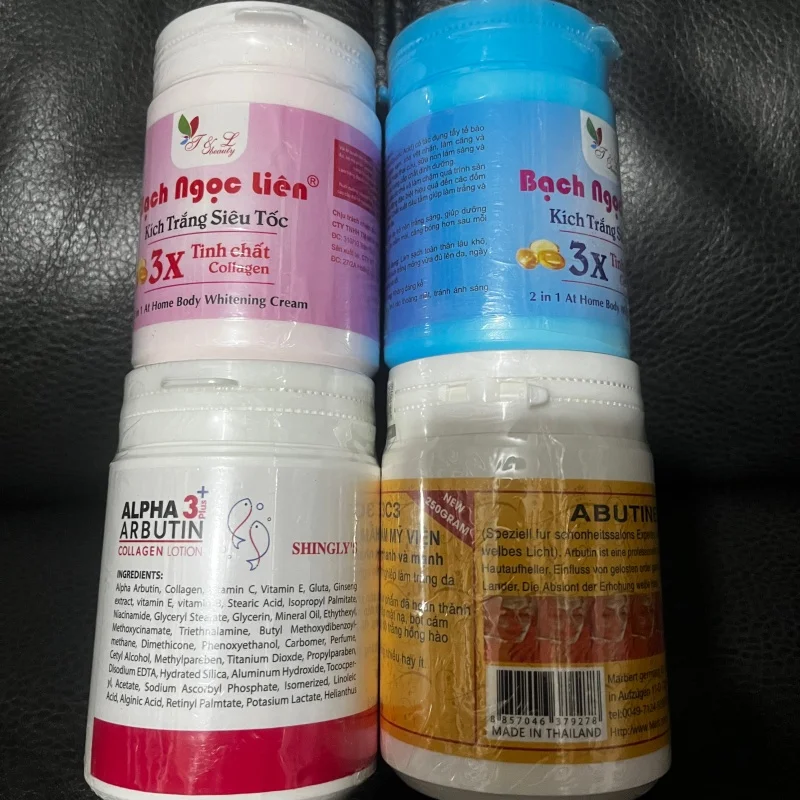200g 3c3 Hủ Kem Trang Bach Ngoc Lien Bạch Ngọc Liên Kích Trăng Siêu Tốc 3X Tinh Chất Kem Body Kích Trắng Arbutin