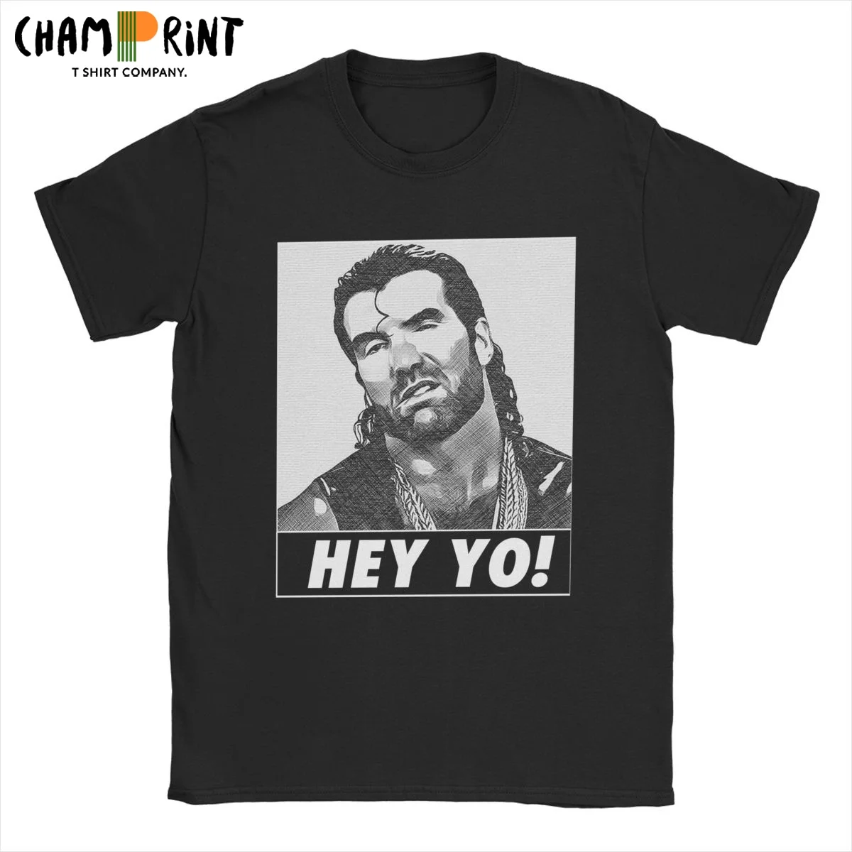 Rip Razor Ramon Hey Yo Men\'s T Shirt Wrestling Legend Humorous Tee Shirt Short Sleeve Round Collar T-Shirt Cotton Clothing