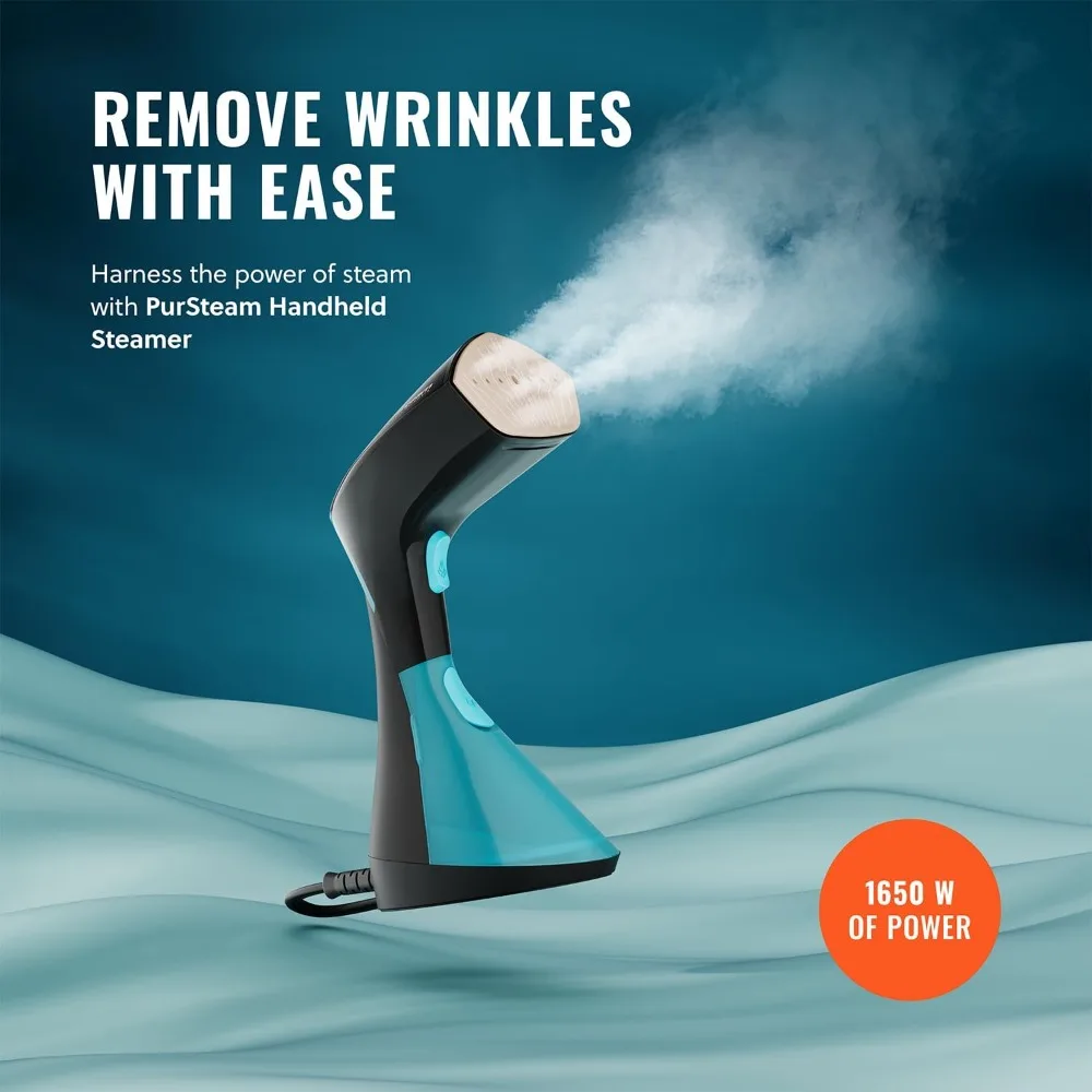 

Handheld Garment Steamer for Clothes – Powerful Wrinkle Remover with 3 Steam Settings, Large Removable Water Tank