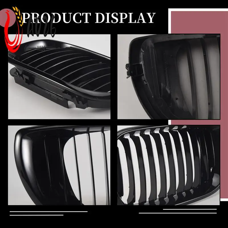 

A026-Gloss Black Front Hood Kidney Grill For -BMW E46 3 Series 2002-2005 4D Sedan 318I 320I 323I 328I Front Bumper Grille