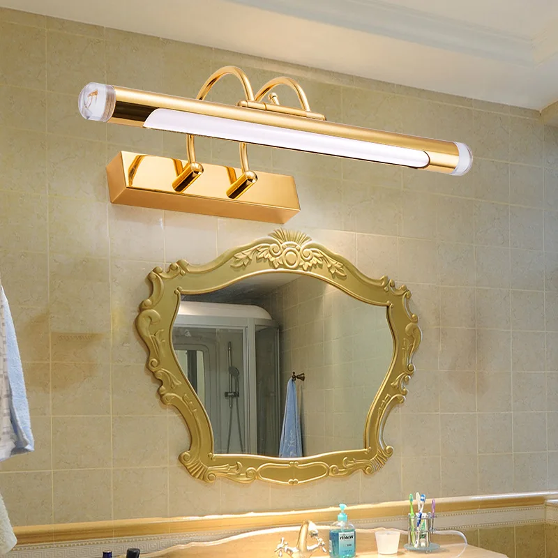 41CM/55CM/65CM Bathroom Mirror Lamp Waterproof Golden LED Cabinet Vanity Mirror Lights Led Wall Light Lamp LED Light Wall Lamps