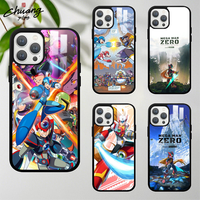 R-Rockman Mega Man anime game Phone Case For 11 12 13 14 15 16Pro Max mini Plus Frosted mirror Phone Cover