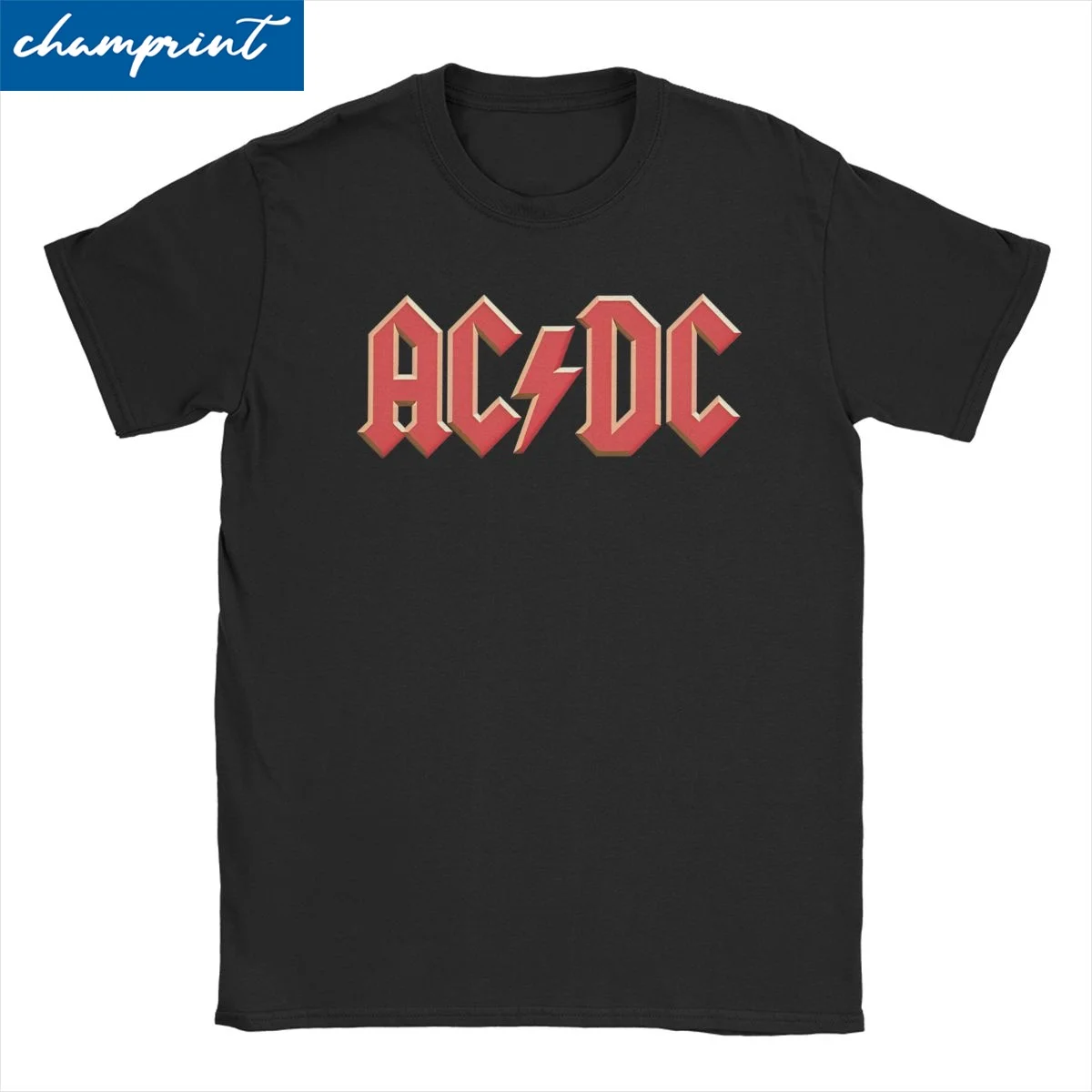 AC Rock Band DC Logo T-Shirts Men Women Humor Pure Cotton Tee Shirt Round Neck Short Sleeve T Shirt Birthday Gift Clothes