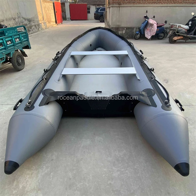 CE High Quality 4 Person Seat Inflatable Fishing Boat For Family Outdoor Sports PVC Inflatable Boat For Sale