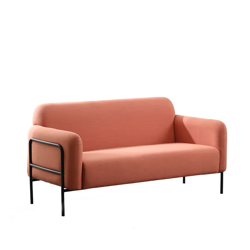 

Fabric sofa chair small apartment living room household single light luxury double negotiation guest sofa