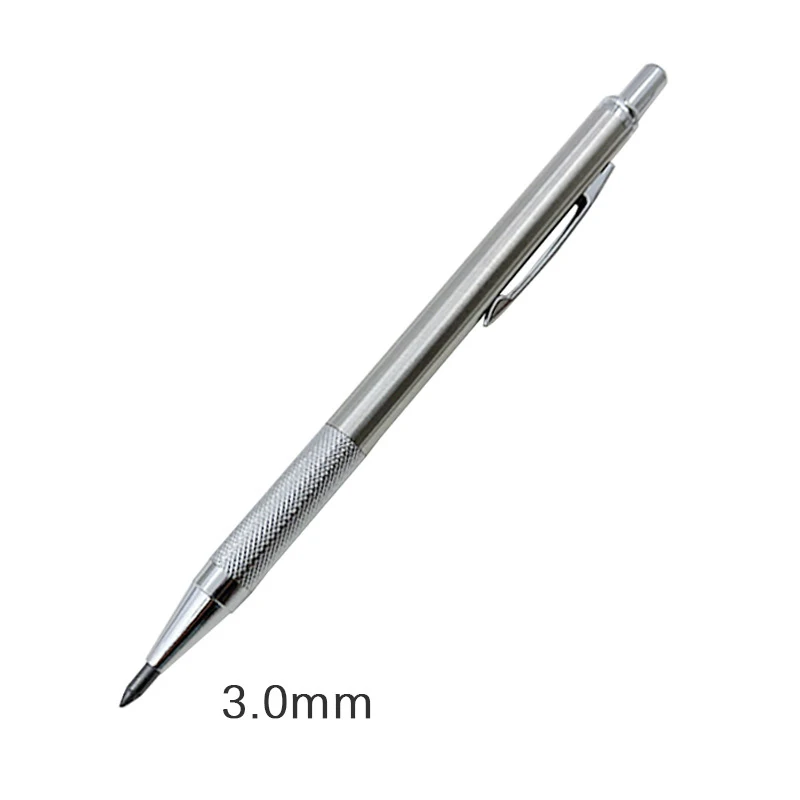 1 Pcs 3.0 mm Metal Mechanical Pencil With Sharpener, Art Drawing Activity Pencil, 3.0 mm Automatic Pencil, For Office Stationery