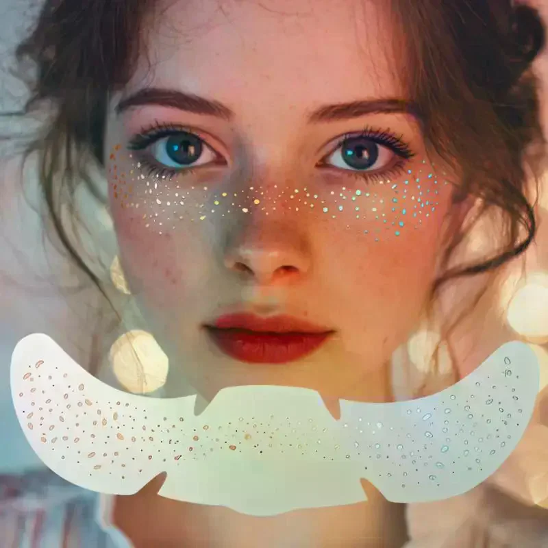 Glitter Freckles Holographic Stickers Heart Freckle Tattoos Glitter Stickers Waterproof Temp Tattoos