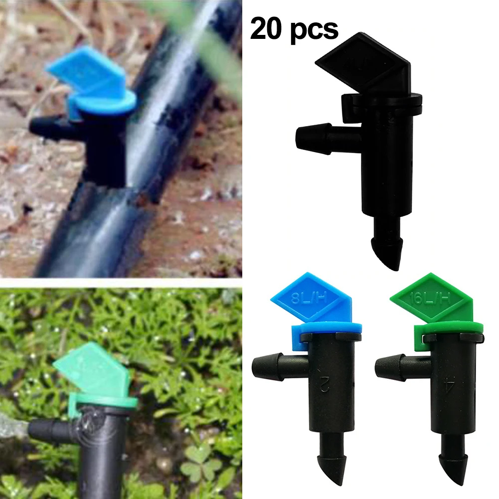 20szt PE Tube Garden Irrigation Drip Emitter Dysza Regulowany Dripper Podlewanie Zraszacz Emiter Micro Drip Balcony Yard