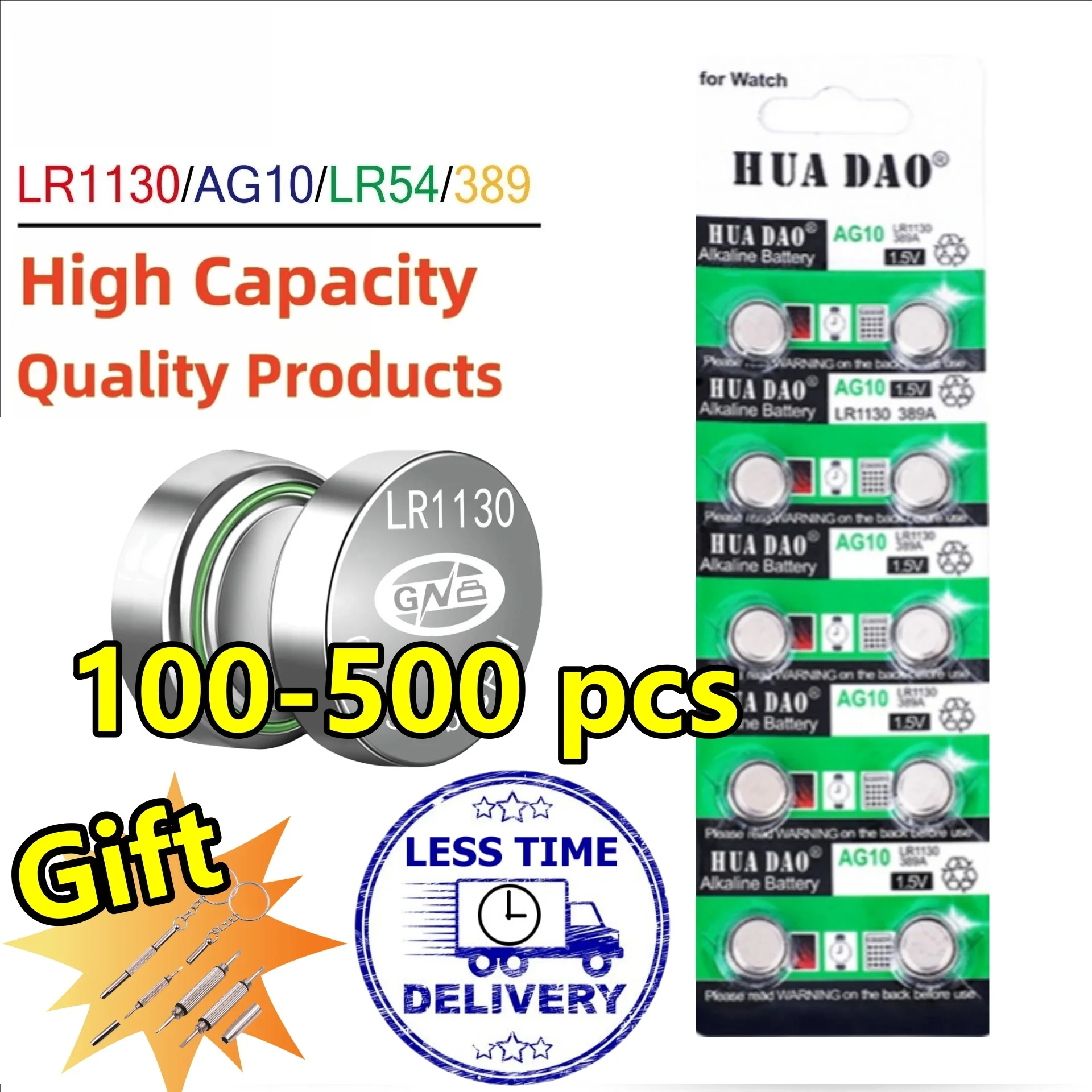 AG10 Button Cell LR1130 1.55V Alkaline Battery 389A 189 389 SR54 LR54 L1131 For Watch Toy Remote Control Calculator Batteries