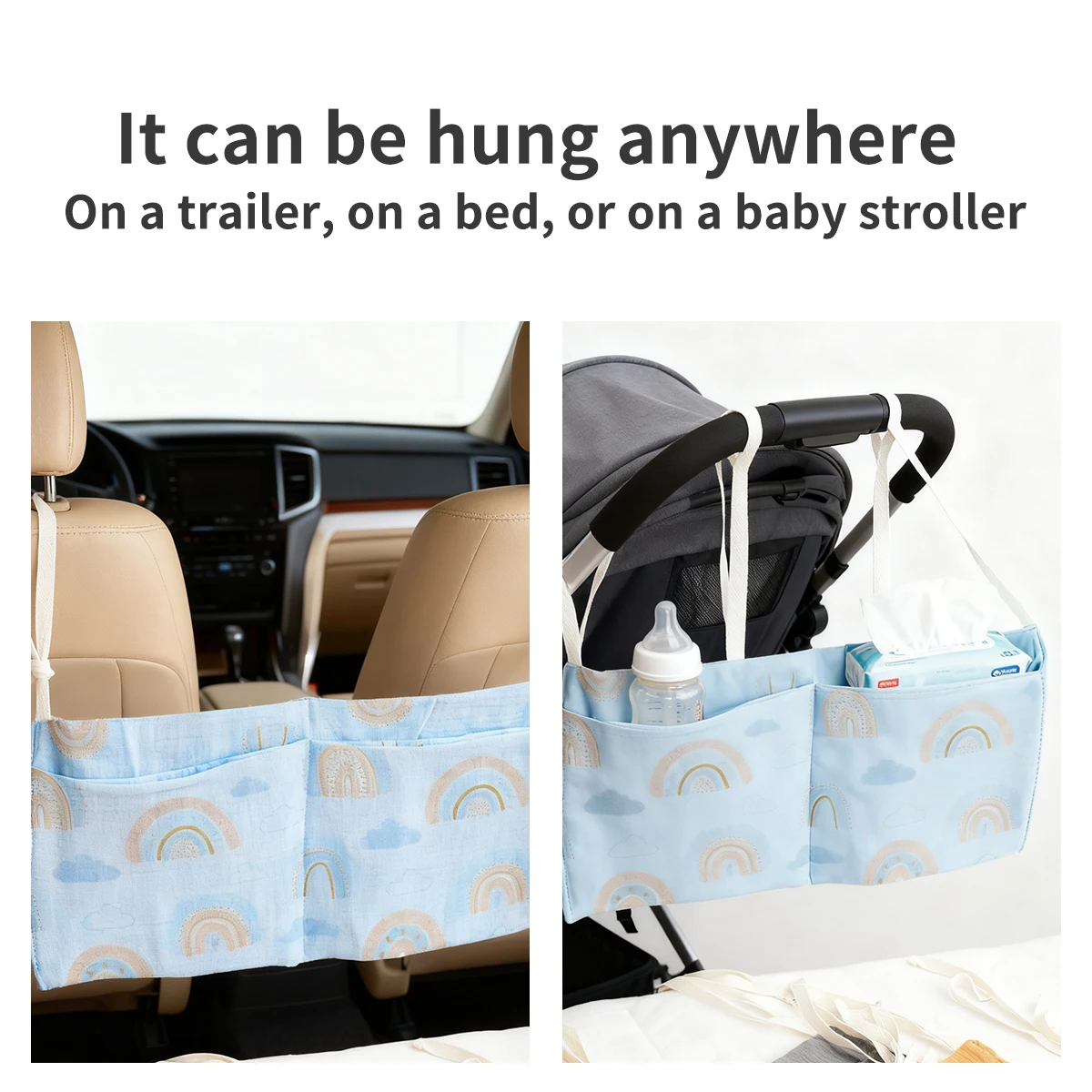 Sacs suspendus au chevet, 1 pièce, bouteille de lait, rangement de bavoirs, organisateur de berceau, couches pour bébé, dortoir, lit superposé, sac d'organisation, organisateur de couches