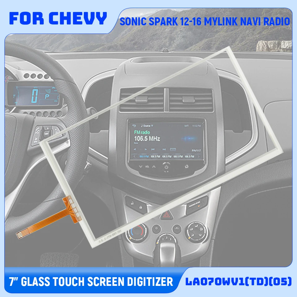 Wholesale 7 inch LA070WV1-TD05 LA070WV1(TD)(05) Touch Screen Digitizer For Chevrolet GMC Onix Aveo Spark Prism Trax 2014-2016