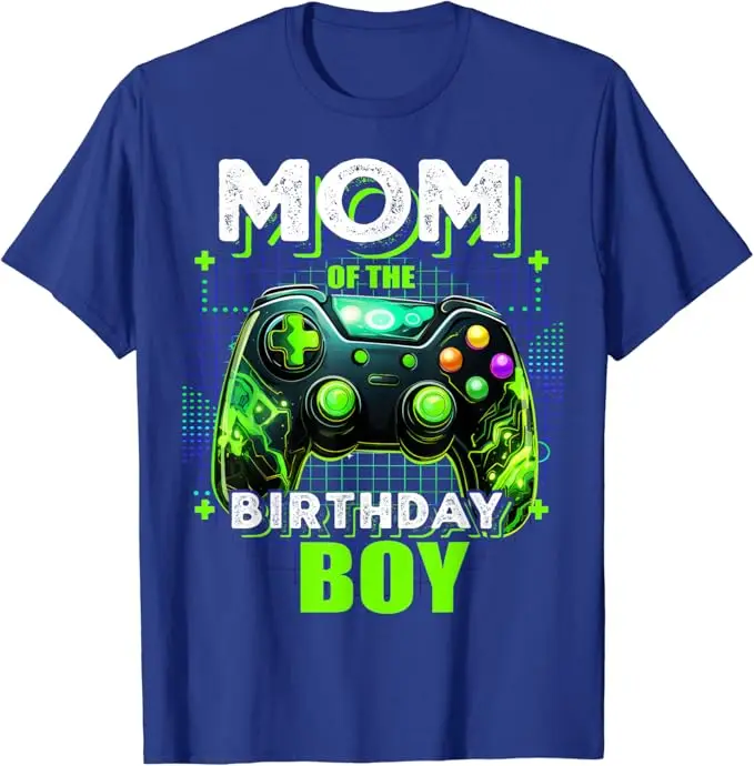 Grandma,Grandpa Aunt,Uncle,Dad,Mom of The Birthday Boy Family Matching Video Game Birthday Party T-Shirt Cool Gamer Graphic Tees