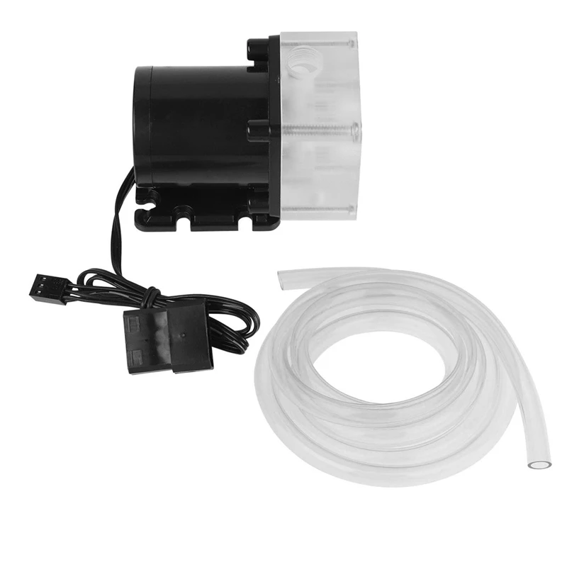 2M/6.56Ft 9.5X12.7Mm Transparent Pvc Pipe Tube Computer Pc Water Cooling & 12V 0.8A 10W G1/4 Thread Low Noise Water Pump