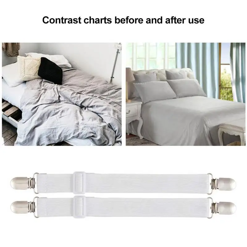 Bed Sheet Holder Straps 2/12Pcs Mattress Corner Clips Fitted Sheet Fastener Suspenders Grippers Keep in Place for Bedsheets