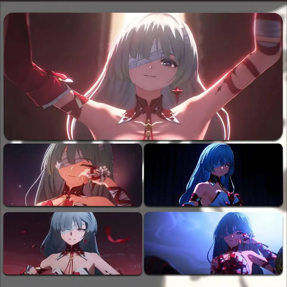 

1 шт., аниме-игровой коврик для мыши Wuthering Waves P-phrolova, нескользящий, подходит для офисных компьютеров, килимки для игрового стола для киберспорта, клавиатура XXL