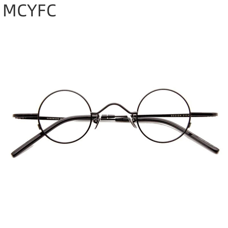 

MCYFC Small Round Eyeglasses Frames for Men Women Vintage Frame Fashion Reading Glasses +25 +50 +75 Reader Prescription Eyewear