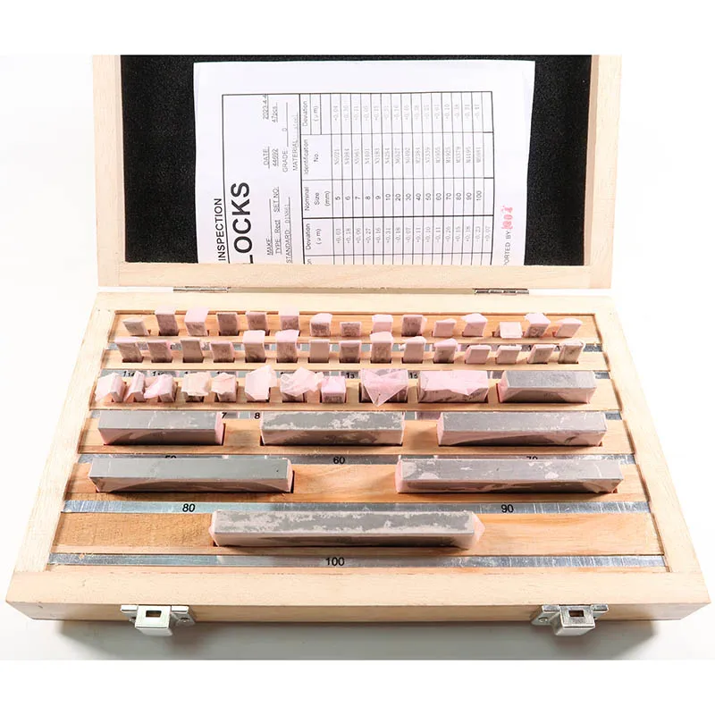 Certificated Gage Block Set 47Pcs Grade 0 Slip Jo blocks