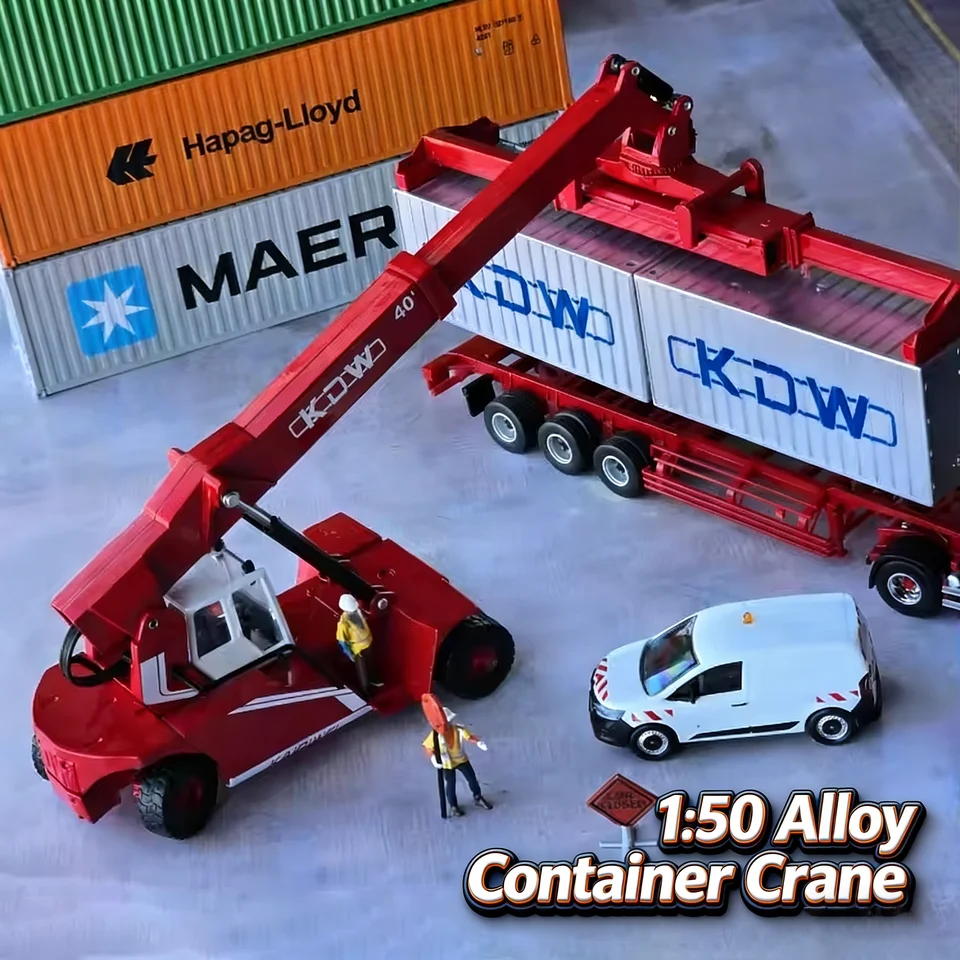 1:50 Alloy Container Crane Model Children Gift Simulation