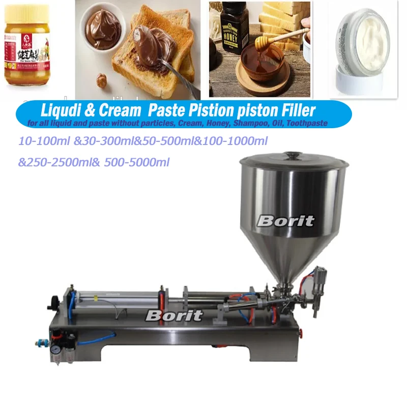 

Semi Automatic Ice Cream Water Liquid Honey Juice Sauce Soft Drink Tomato Piston Paste Filler Filling Machine