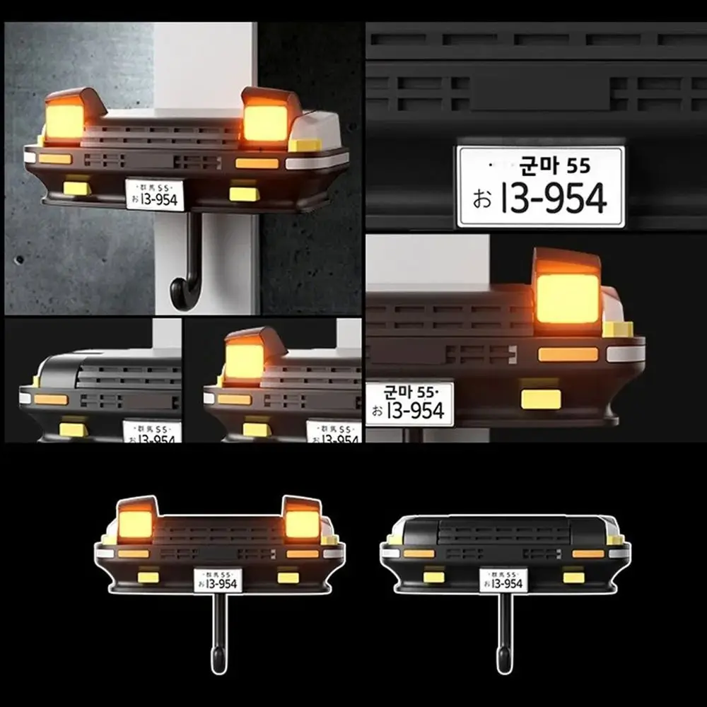 

New Light Initial Car Open Headlight Key Holder Wall Mount Practical Entrance Key Hooks Sturdy Key Hangers