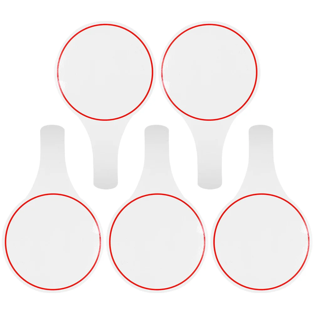 5 Pcs Dry Erase Answer Paddles Handheld White Scoreboard Small Boards Signed Picture Student