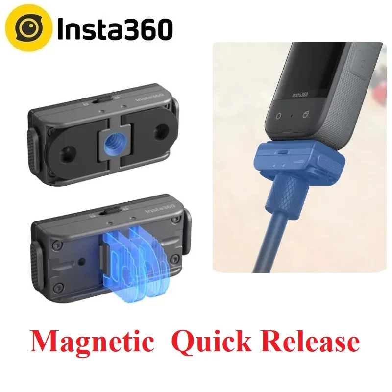 Insta360 Magnetic Invisible Quick Release Mount For Insta 360 X4 X3 / ONE X2 / RS /Ace Pro/Ace/R  Original Accessories