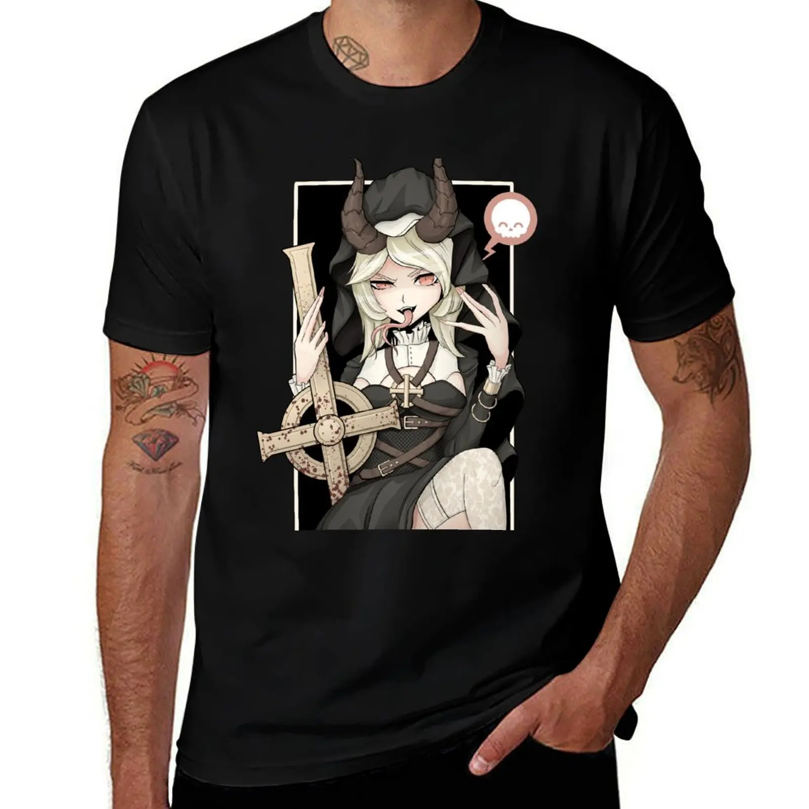 

Demon Nun Anime - Kawaii Krypt T-Shirt man t shirts graphic t shirts for man cotton T-Shirt