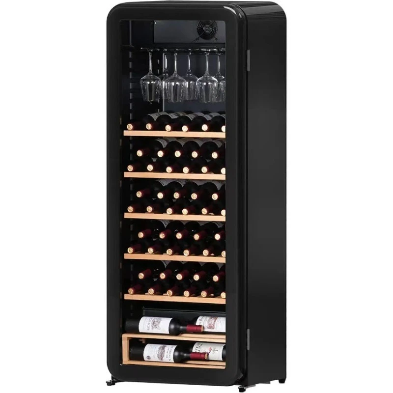 Temperature and humidity slim embedded large-capacity collection cabinet 76 bottles refrigerated cabinet