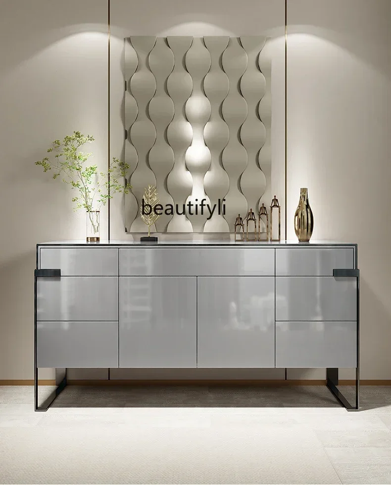FAItalian minimalist dining side cabinet, living room porch cabinet, living room light luxury wall storage wine cabinet